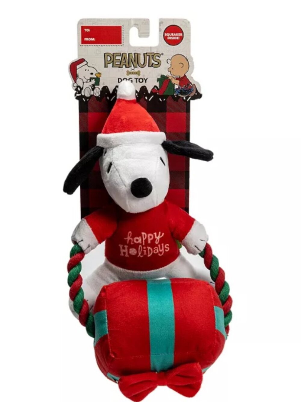 NWT ~ Peanuts Snoopy Gift Rope Plush Dog Toy